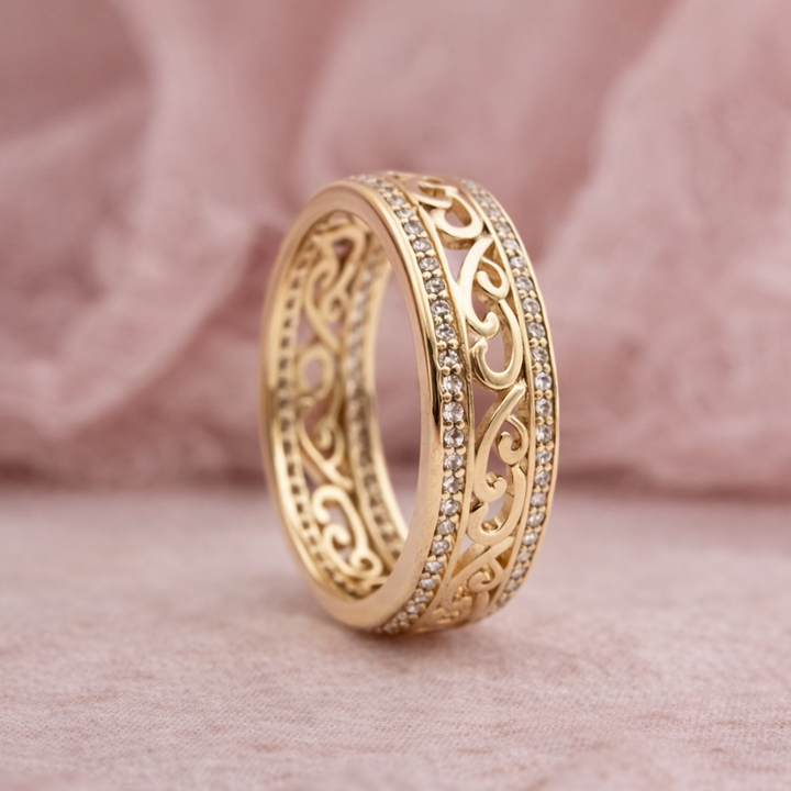 Golden Shiny Ring, Open Design