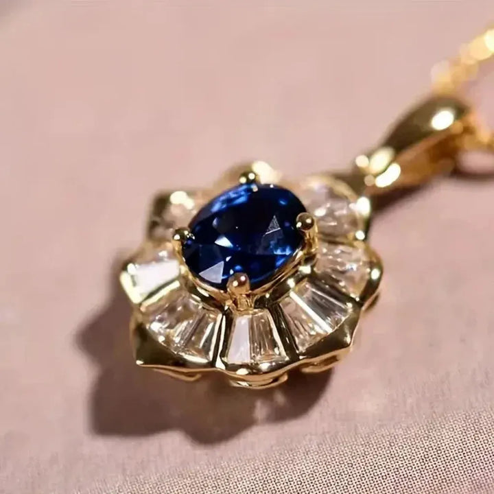 Necklace in Blue and Gold