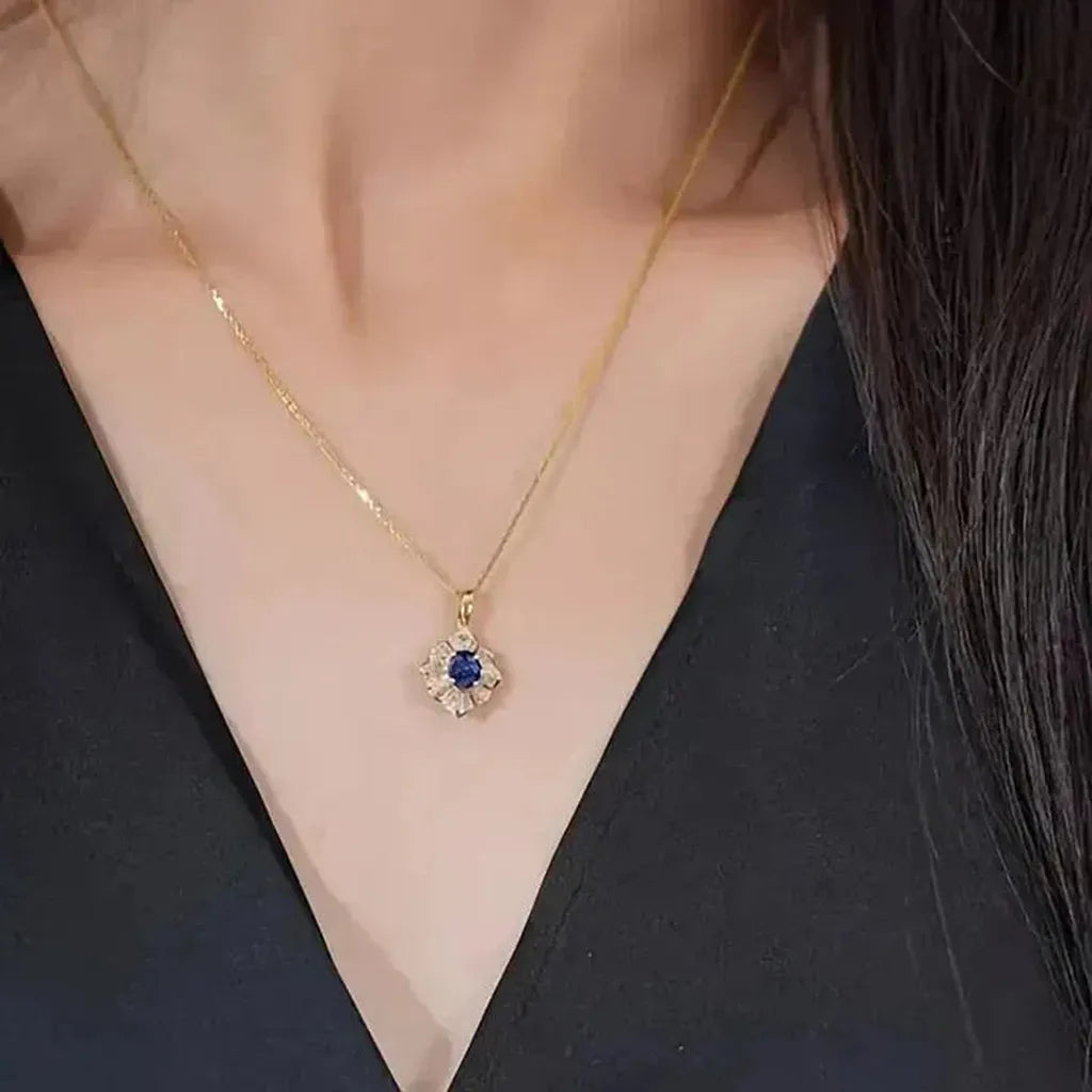 Necklace in Blue and Gold