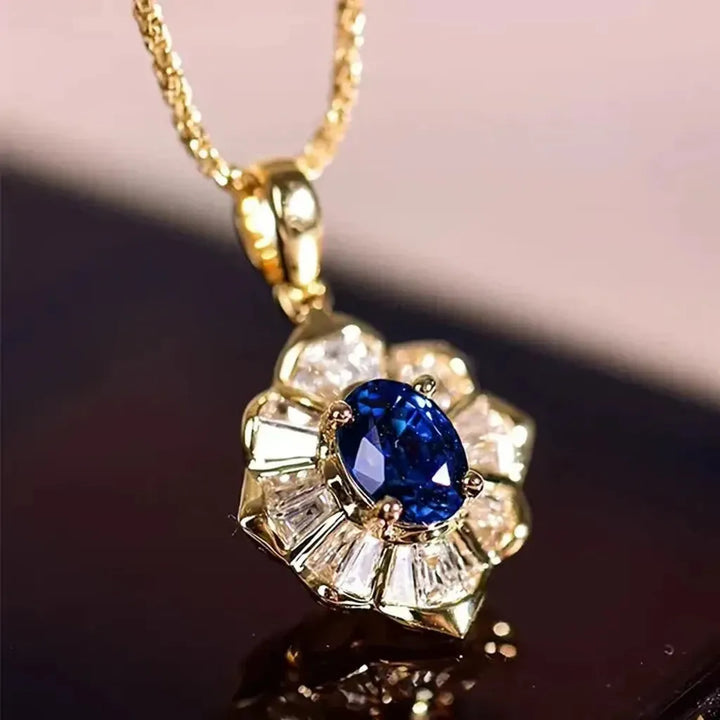 Necklace in Blue and Gold