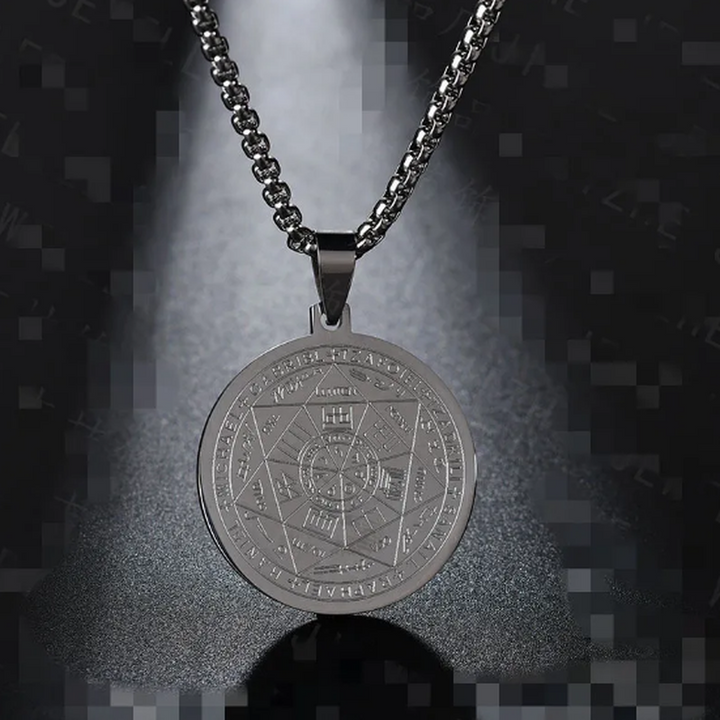 Necklace with Medal Triton Angel Six Stars
