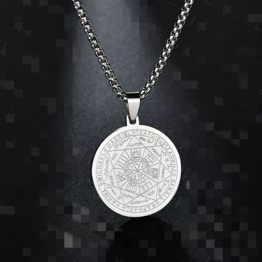 Necklace with Medal Triton Angel Six Stars