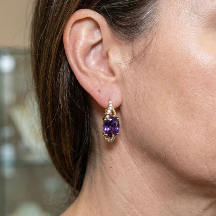 Imperial Twilight Drop Earrings | Rose Gold