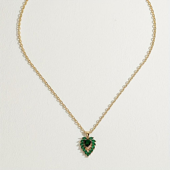 Matilde Heart Necklace in Emerald
