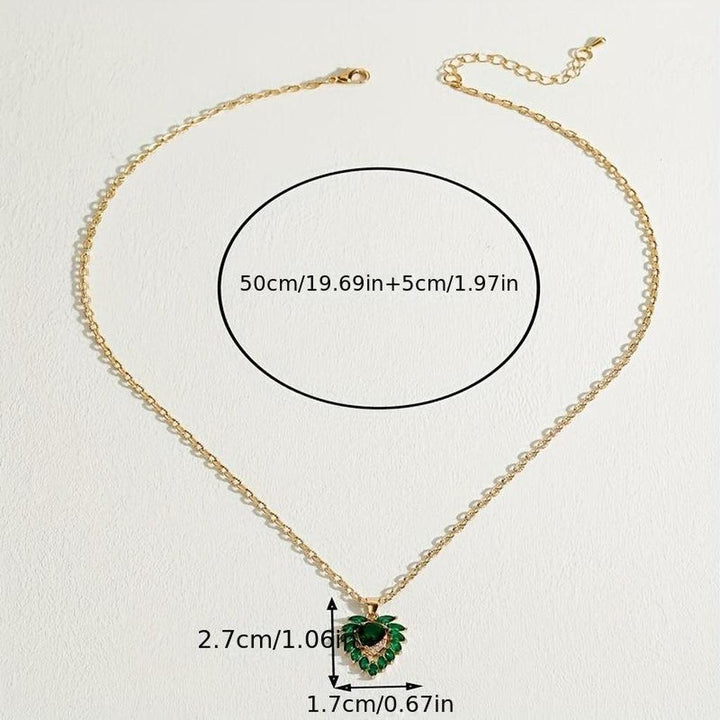 Matilde Heart Necklace in Emerald
