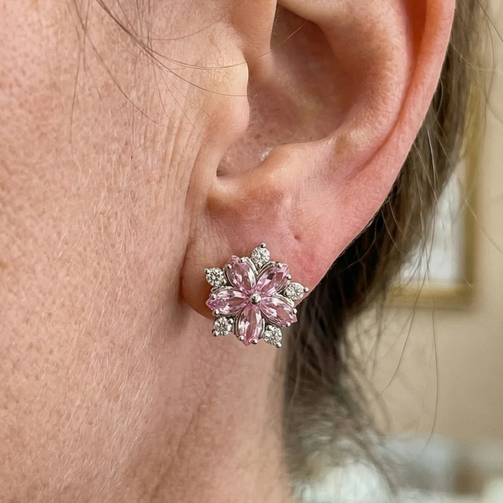 Cherry Blossom Earrings | Rose Gold