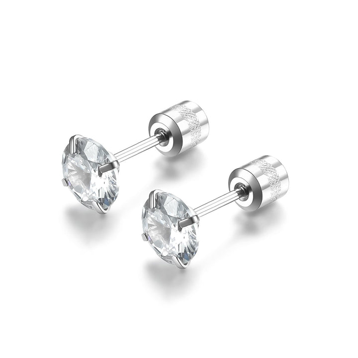 Classic Solitaire Stud Earrings