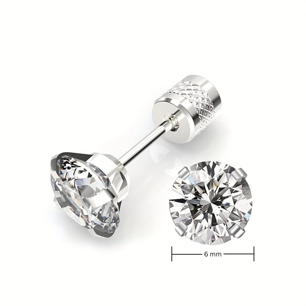 Classic Solitaire Stud Earrings