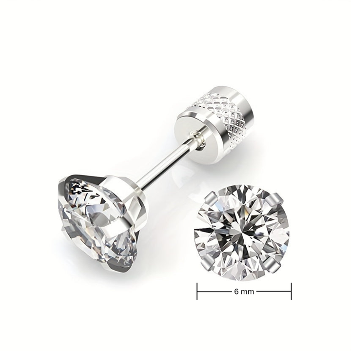 Classic Solitaire Stud Earrings