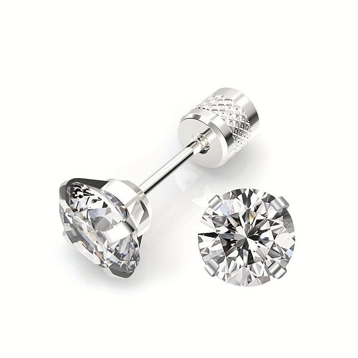 Classic Solitaire Stud Earrings