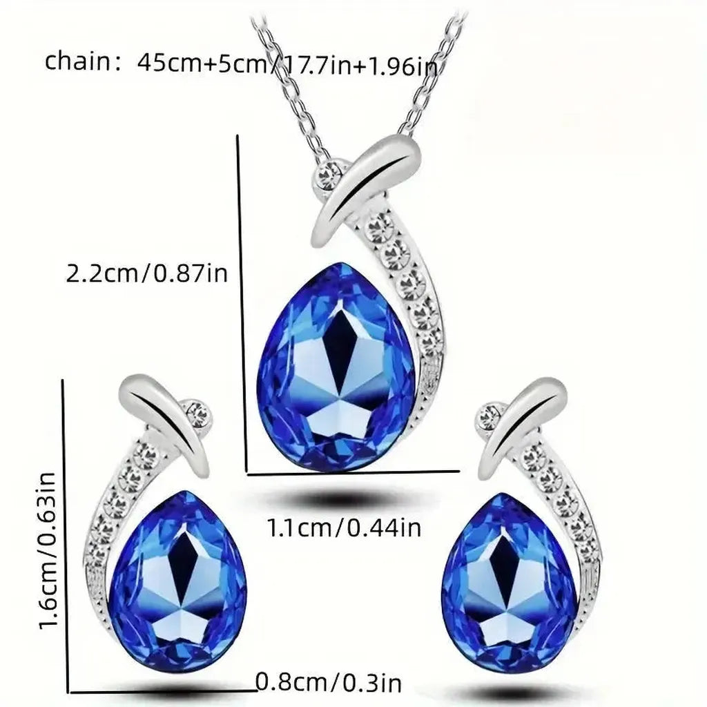 Classic Mermaid Elegance Jewellery Set | White Gold