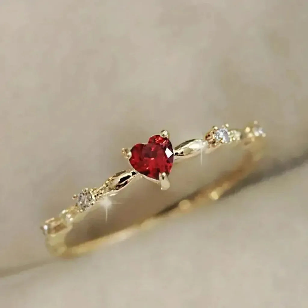 Coral Ring in White Gold