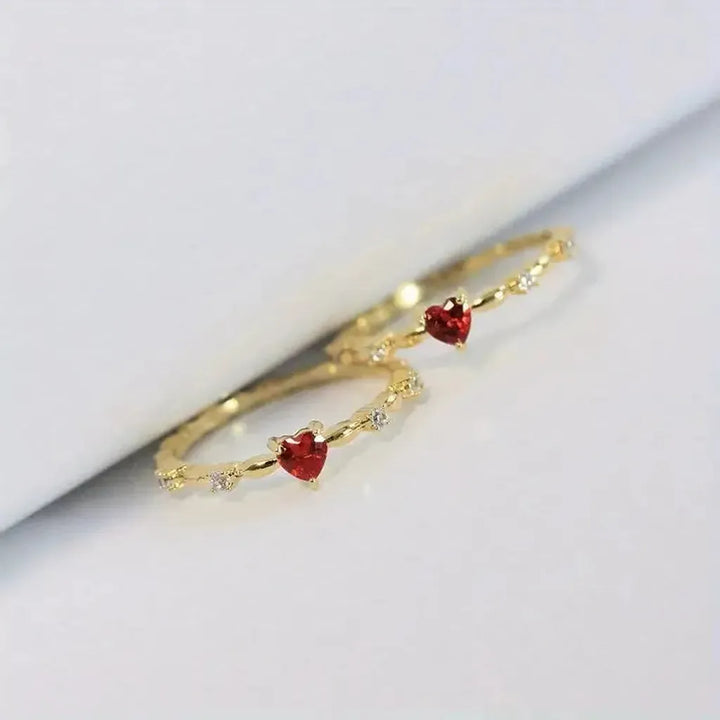 Coral Ring in White Gold