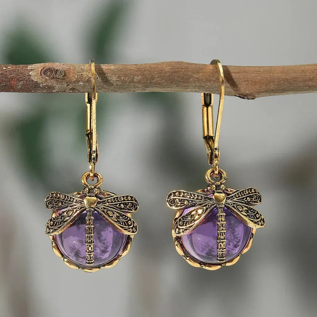Circular Earrings in Antique White Gold