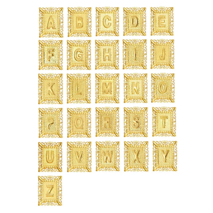 Cross Necklace with Initial | Gold