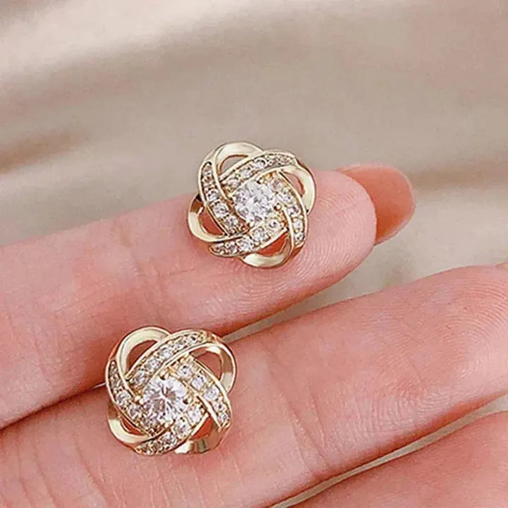 Flower Pattern Hoop Earrings