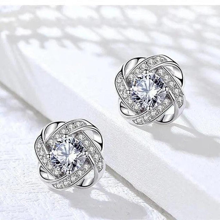 Flower Pattern Hoop Earrings