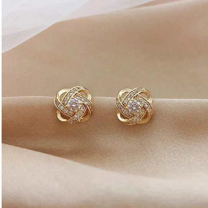 Flower Pattern Hoop Earrings