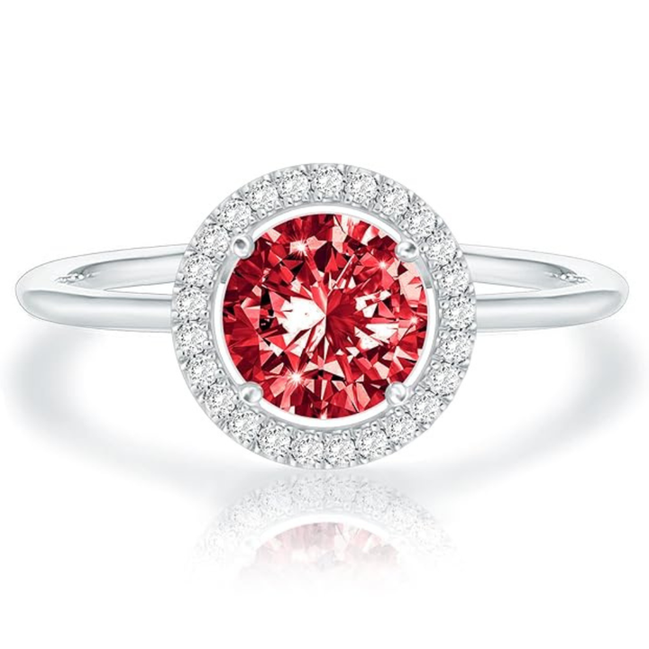 Krimson Glow Promise Ruby Ring | White Gold