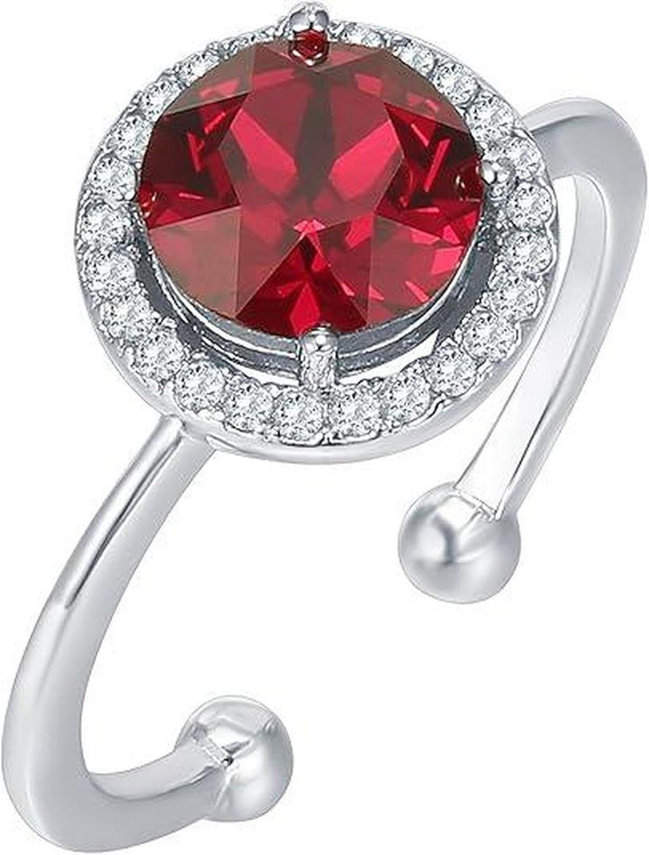Krimson Glow Promise Ruby Ring | White Gold