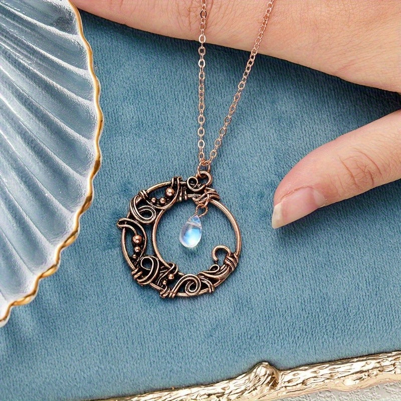 Copper Necklace with Mystical Drop
