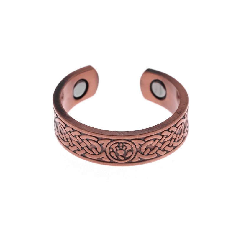 Copper Ring with Rune Weave
