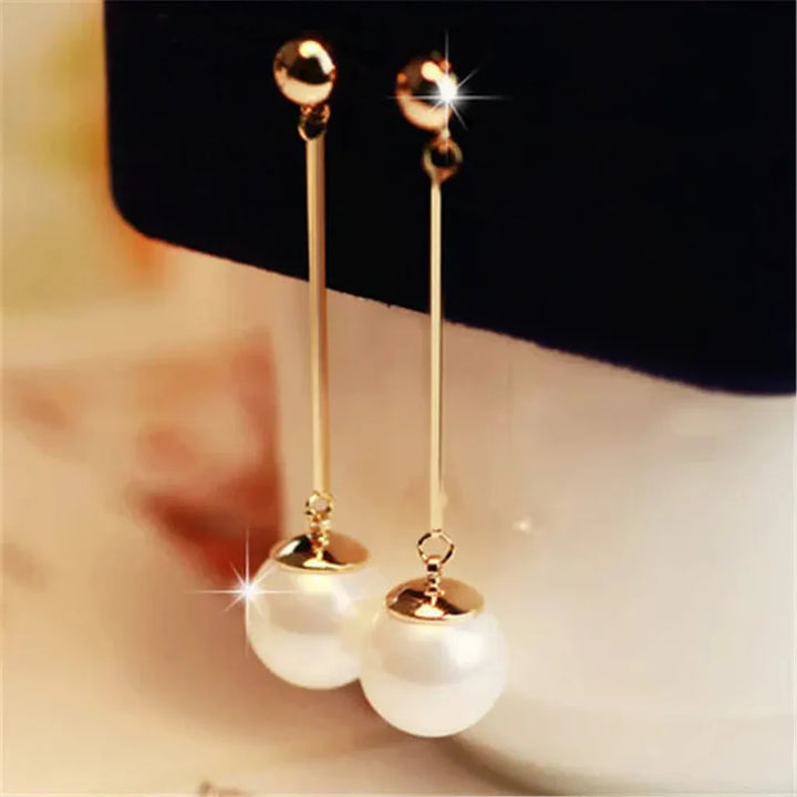 Luxurious earrings with special beads, handcrafted