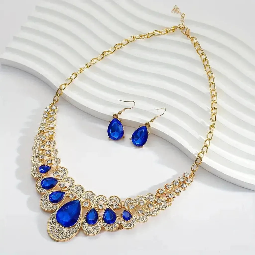 Maevina Zafiros Jewellery Set | Gold