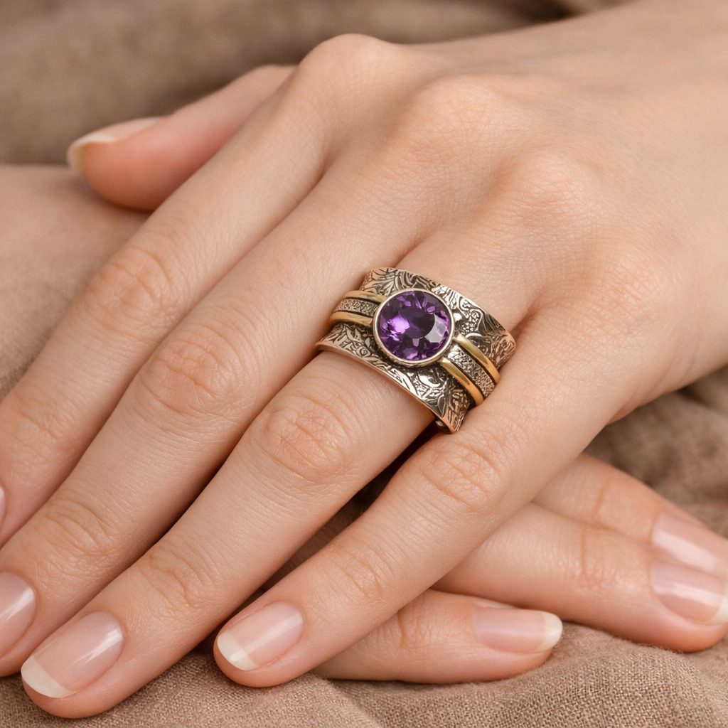 Meditation Ring made of Bohemian Crystal