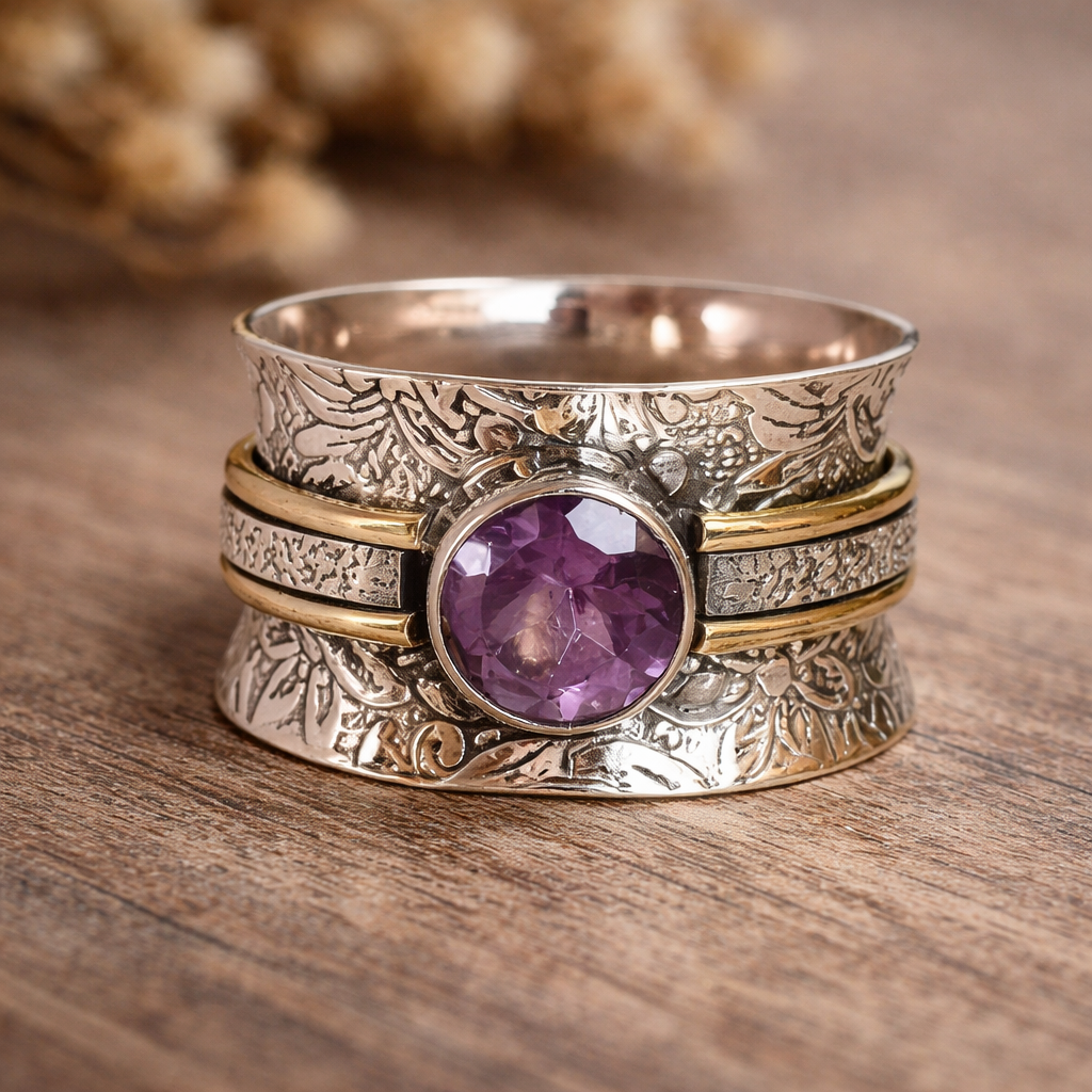 Meditation Ring made of Bohemian Crystal