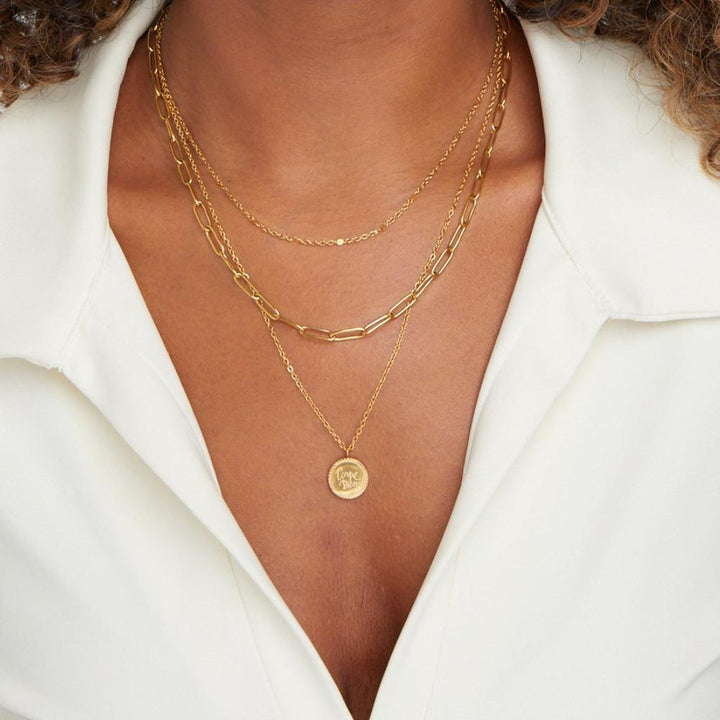 Multi-layered Coin Necklace "Janie"