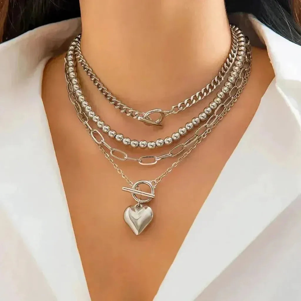 Multi-Layer Heart Necklace