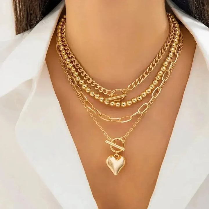 Multi-Layer Heart Necklace