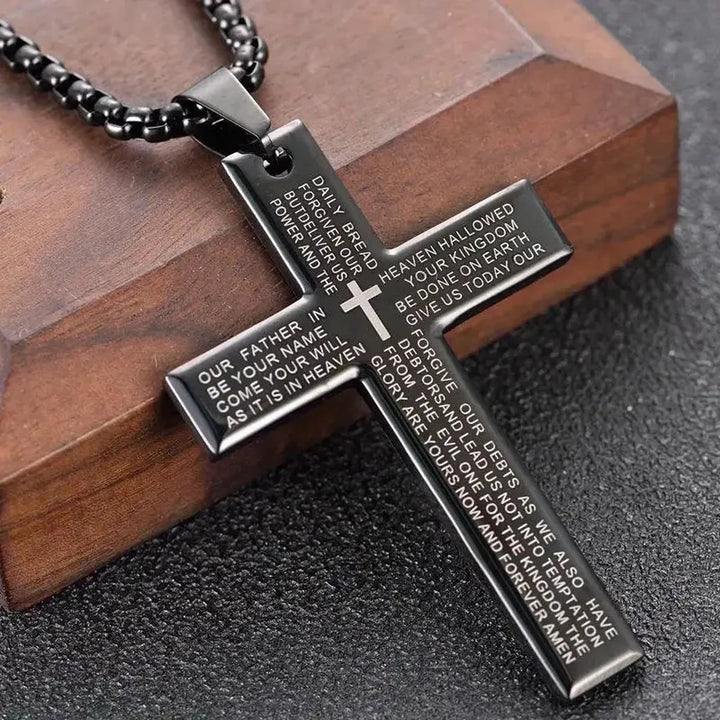 Modern Unisex Necklace with Hanging Cross