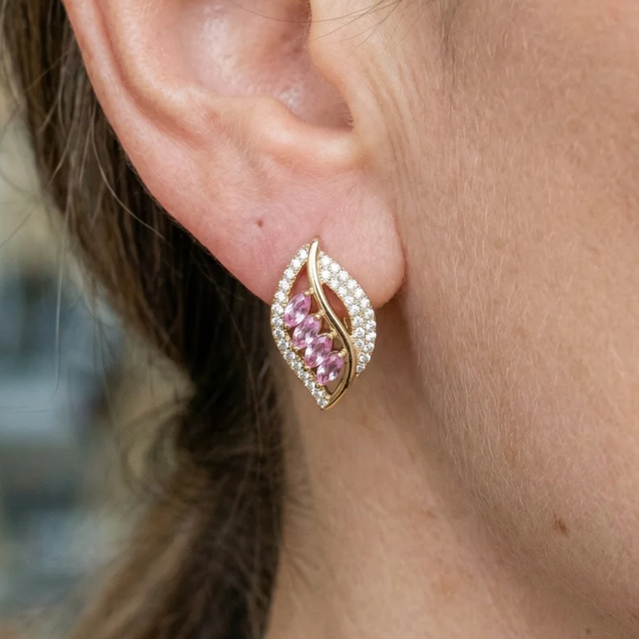 Nadia Mondschein Flower Earrings | White Gold