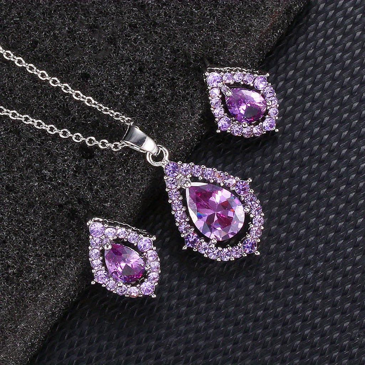 Nadine Amethyst Necklace and Earrings