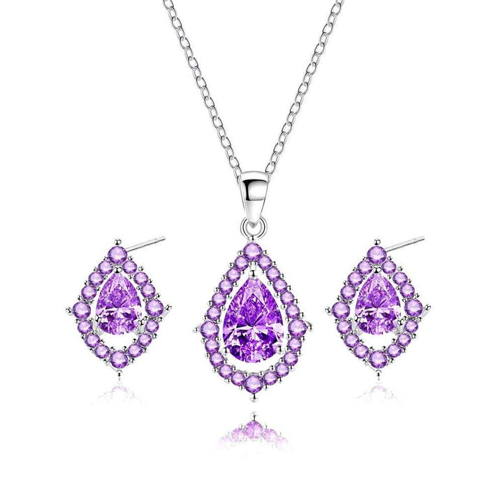 Nadine Amethyst Necklace and Earrings