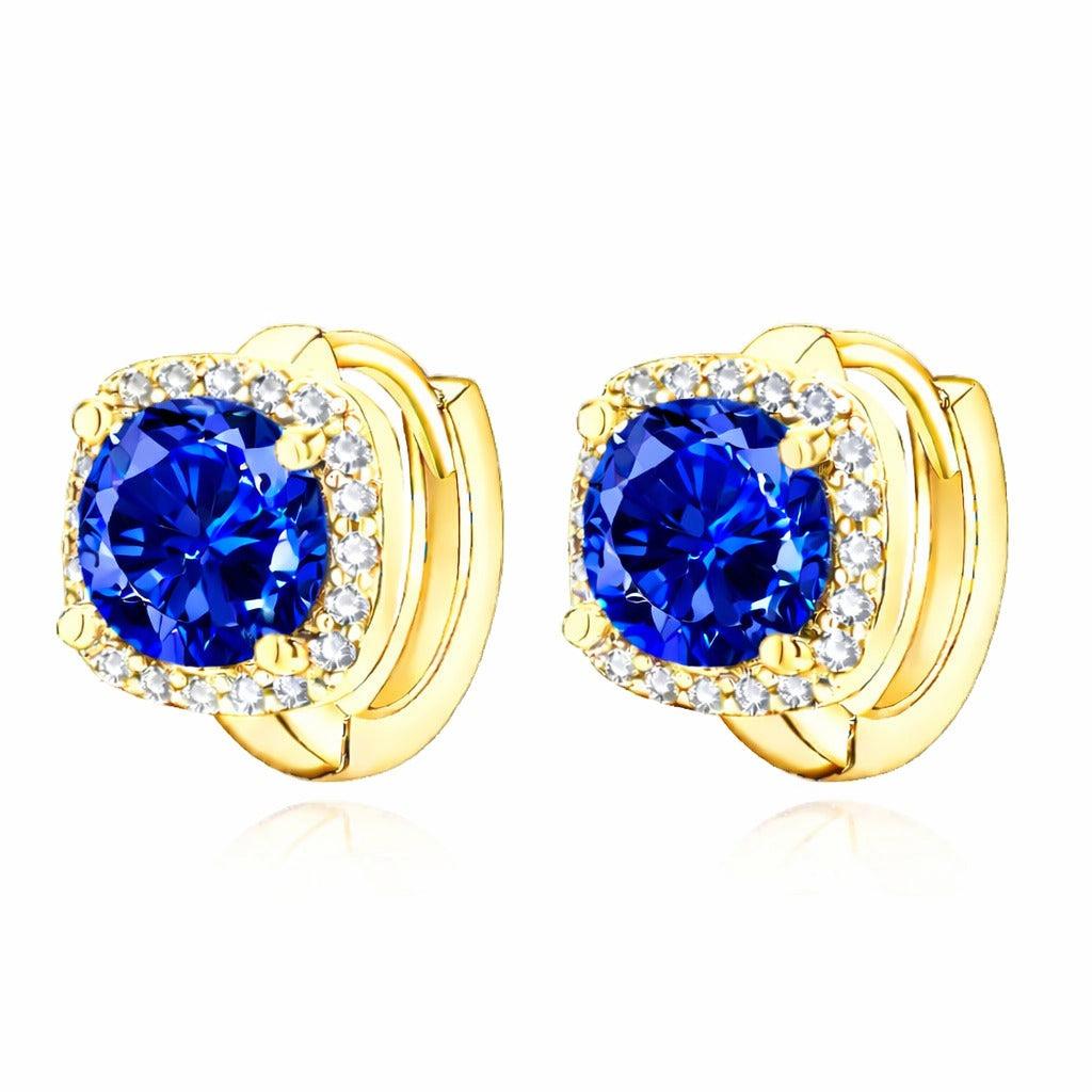 Nadine Saphir Earrings | Gold