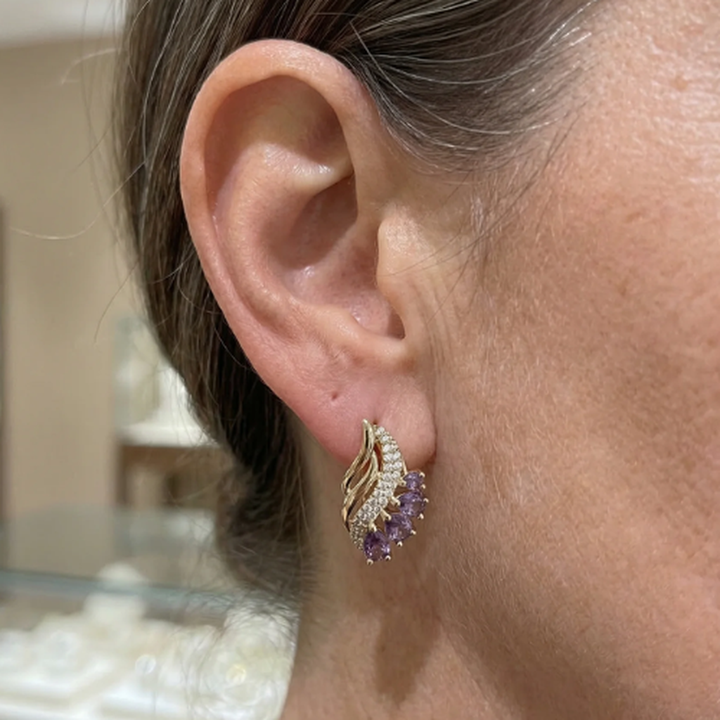 Nyvella Violette Drop Earrings | Rose Gold