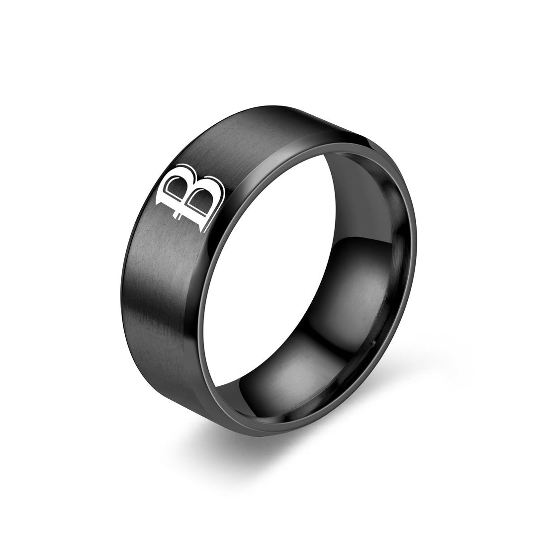 Obsidian Initial Ring