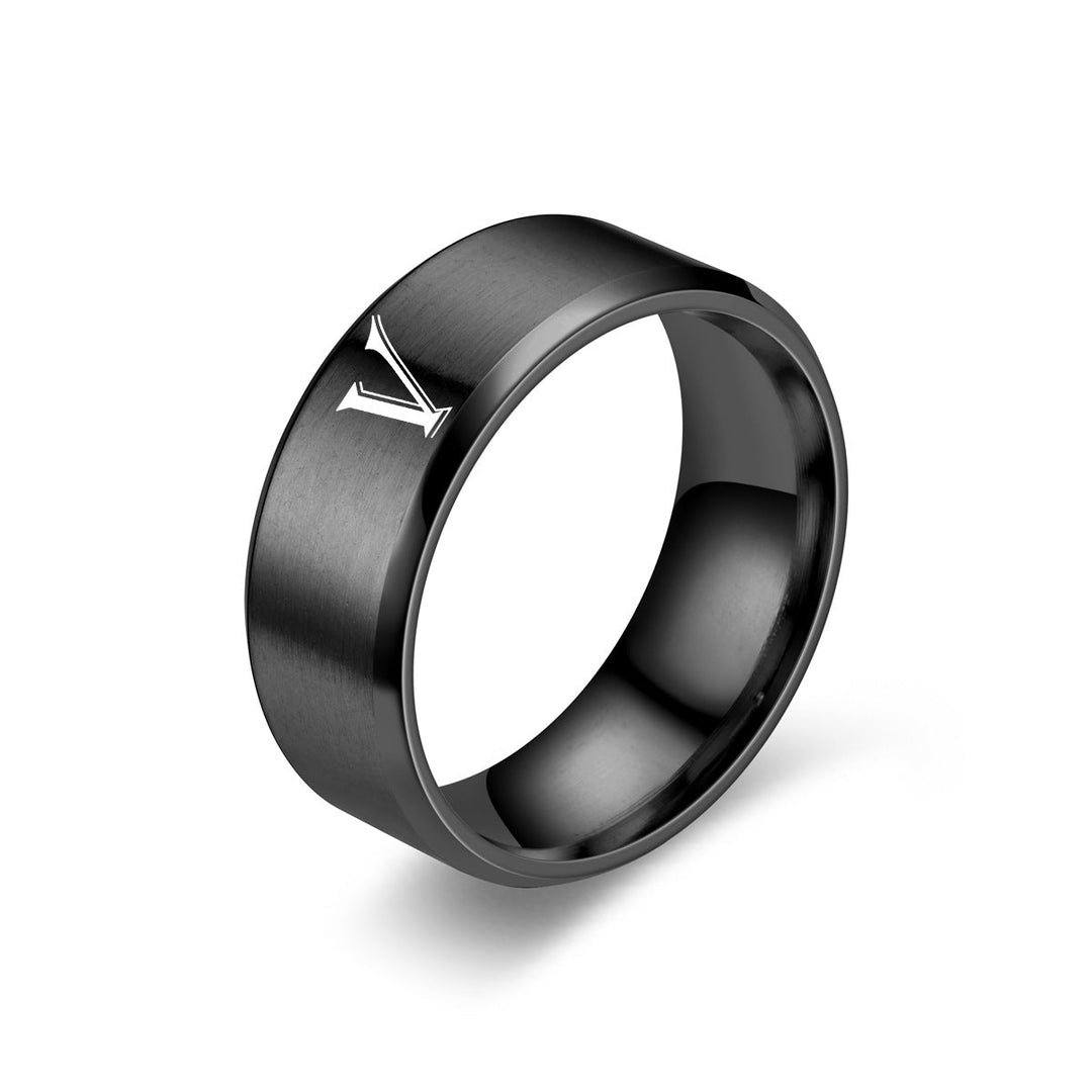 Obsidian Initial Ring