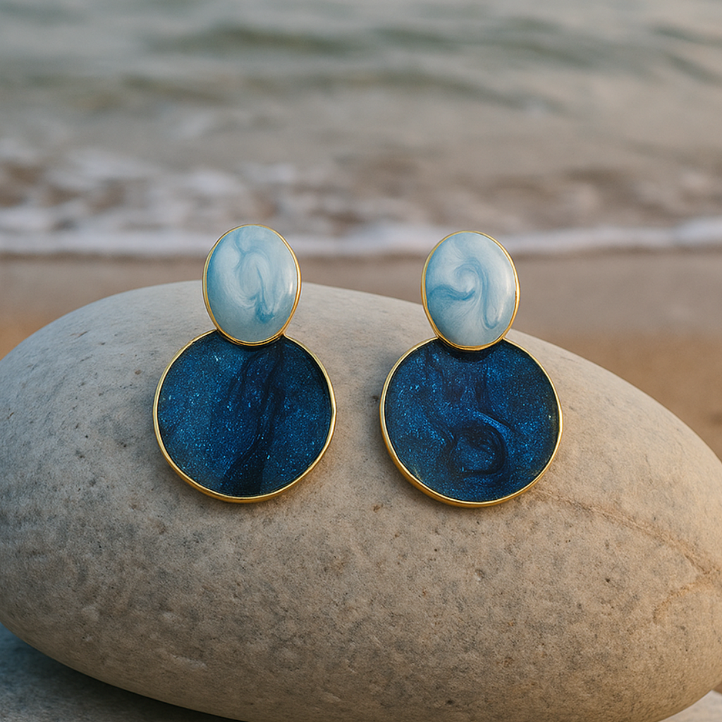 Earrings "Sky and Seabed"