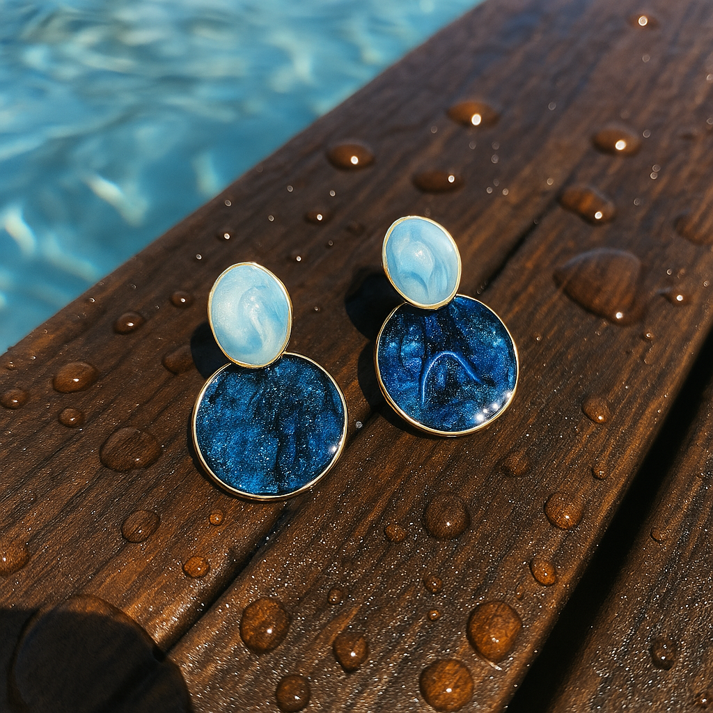 Earrings "Sky and Seabed"