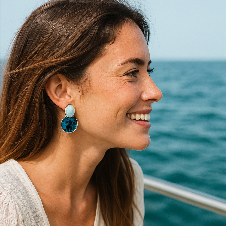 Earrings "Sky and Seabed"