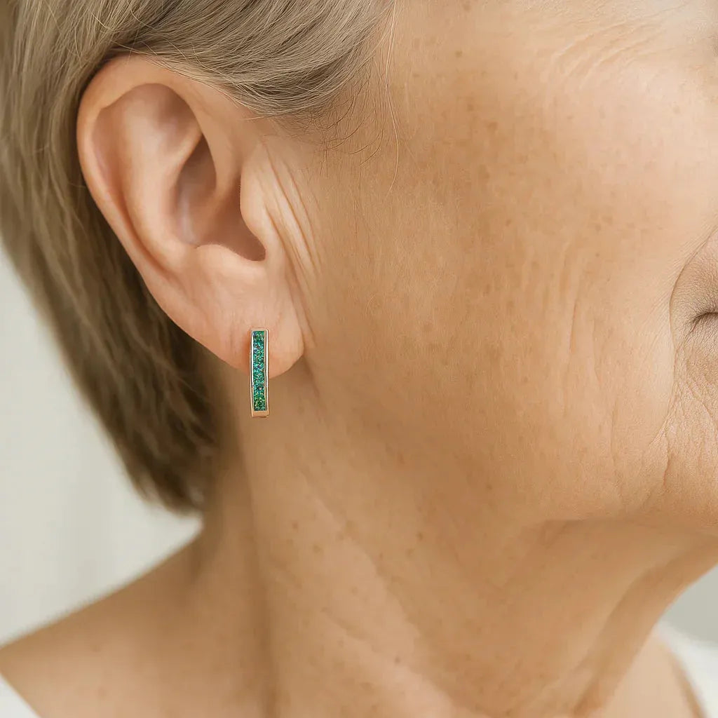 Emerald and Diamond Earrings in Gold
