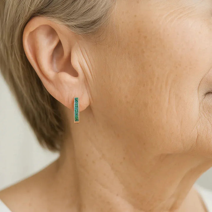 Emerald and Diamond Earrings in Gold