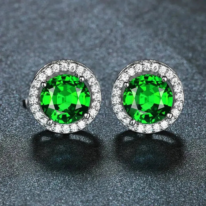 Earrings made of Emeralds and Diamonds