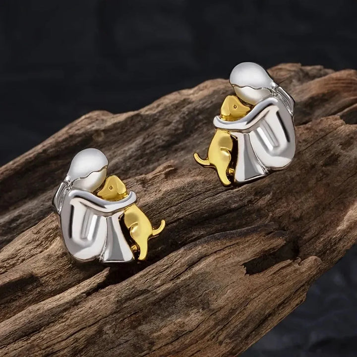 Earrings in Two Colours, White Gold and Gold
