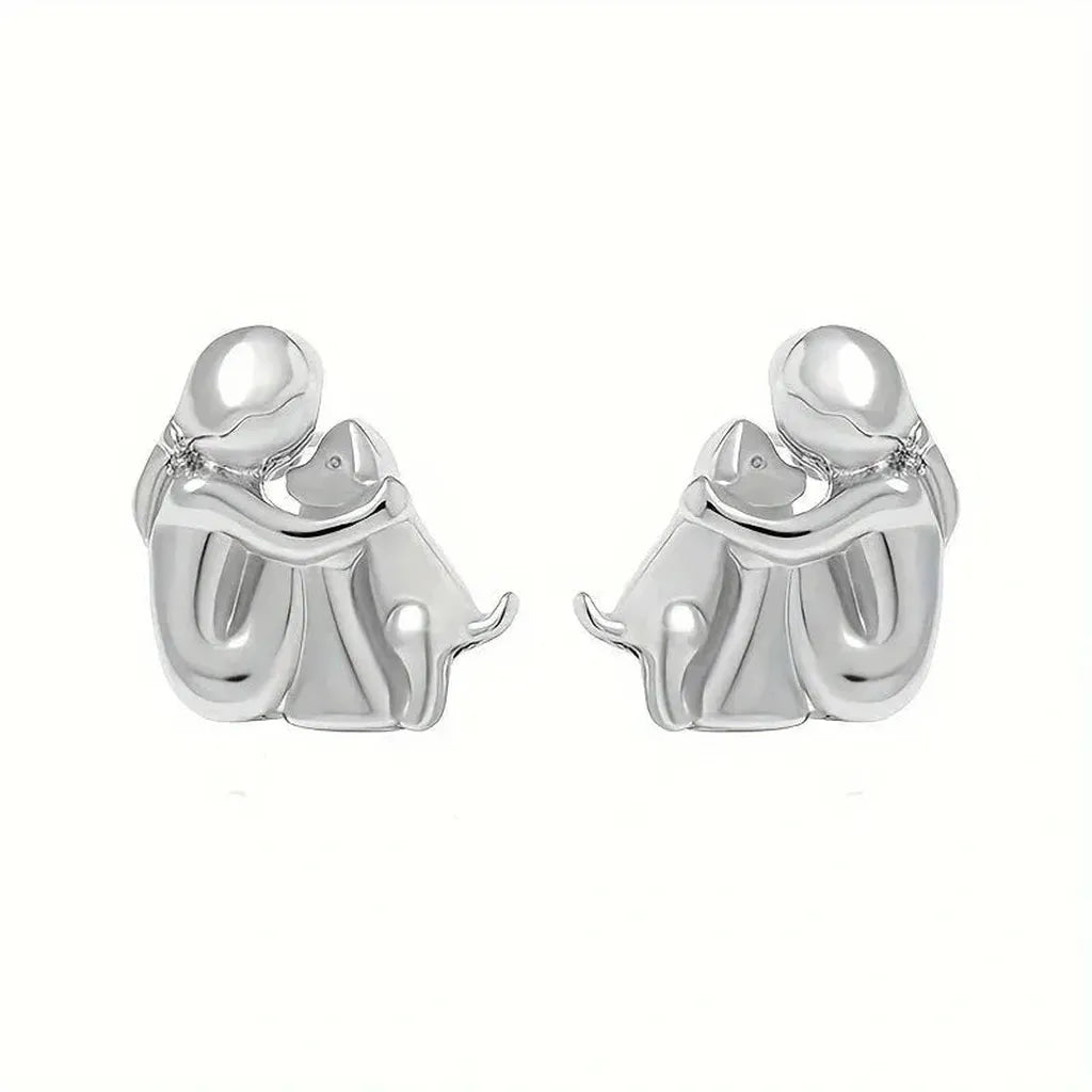Earrings in Two Colours, White Gold and Gold