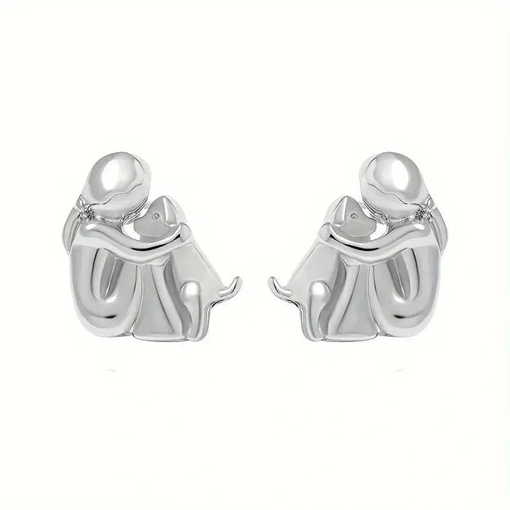 Earrings in Two Colours, White Gold and Gold